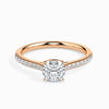 Jewelove™ Rings Women's Band only / VVS GH 30-Pointer Cushion Cut Solitaire Diamond Shank 18K Rose Gold Ring JL AU 19013R