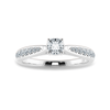 Jewelove™ Rings Women's Band only / VVS G 30-Pointer Cushion Cut Solitaire Diamond Shank Platinum Engagement Ring JL PT 1279