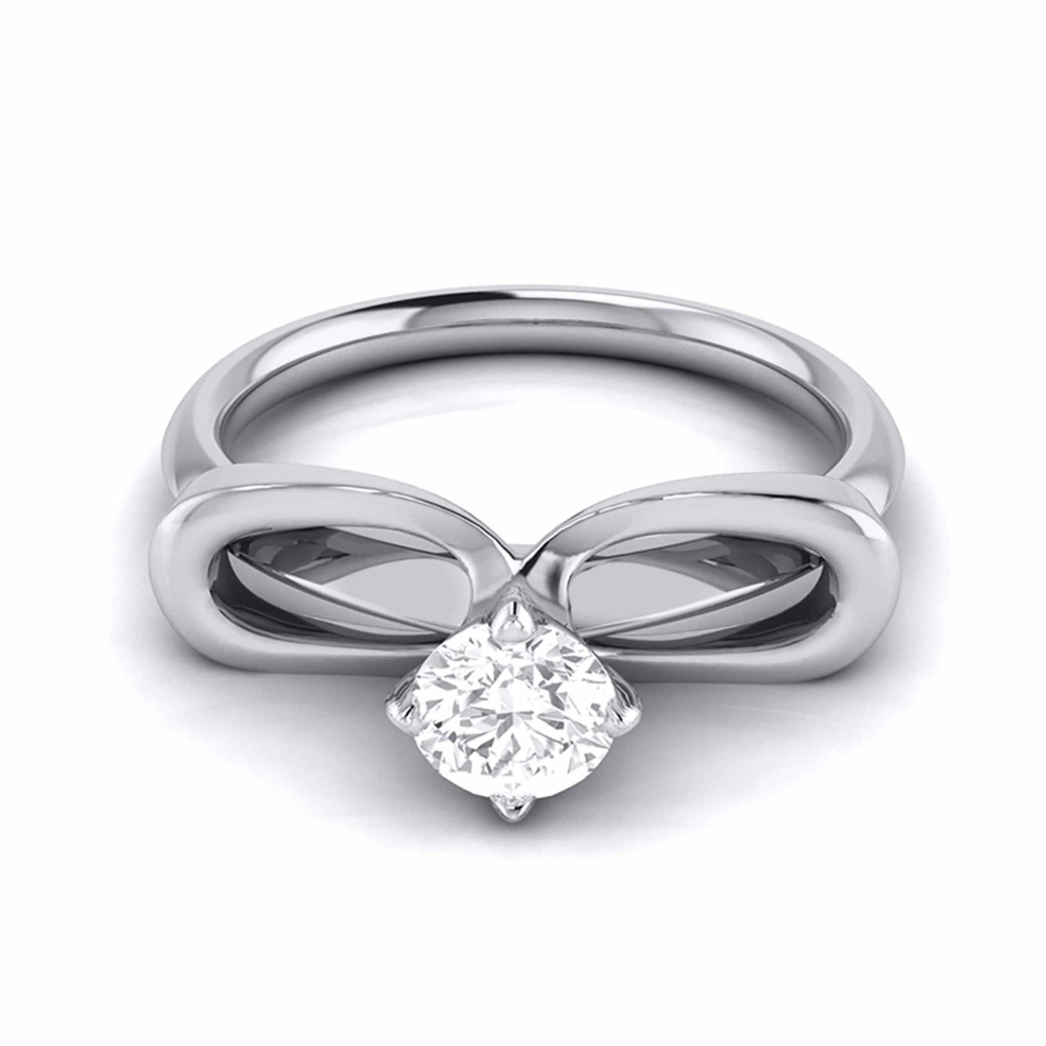Jewelove™ Rings J VS / Women's Band only 30-Pointer Designer Platinum Solitaire Engagement Ring for Women JL PT G 112-A