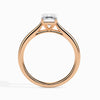 Jewelove™ Rings Women's Band only / VVS E 30-Pointer Emerald Cut Solitaire Diamond 18K Rose Gold Solitaire Ring JL AU 19005R