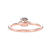 Jewelove™ Rings Women's Band only / VVS E 30-Pointer Emerald Cut Solitaire Diamond Accents Shank 18K Rose Gold Solitaire Ring JL AU 1242R