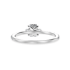 Jewelove™ Rings E VVS / Women's Band only 30-Pointer Emerald Cut Solitaire Diamond Accents Shank Platinum Ring JL PT 1272