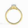 Jewelove™ Rings Women's Band only / VVS E 30-Pointer Emerald Cut Solitaire Diamond Shank 18K Yellow Gold Ring JL AU 19015Y