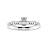 Jewelove™ Rings E VVS / Women's Band only 30-Pointer Emerald Cut Solitaire Diamond Shank Platinum Ring JL PT 1280
