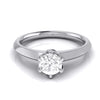Jewelove™ Rings J VS / Women's Band only 30-Pointer Flowery Platinum Solitaire Engagement Ring JL PT G 106