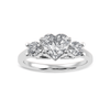 Jewelove™ Rings I VS / Women's Band only 30-Pointer Heart Cut Solitaire Diamond Accents Platinum Ring JL PT 1233