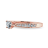 Jewelove™ Rings Women's Band only / VS I 30-Pointer Heart Cut Solitaire Diamond Shank 18K Rose Gold Ring JL AU 1281R