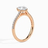 Jewelove™ Rings Women's Band only / VS I 30-Pointer Heart Cut Solitaire Diamond Shank 18K Rose Gold Ring JL AU 19018R