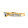 Jewelove™ Rings Women's Band only / VS I 30-Pointer Heart Cut Solitaire Diamond Shank 18K Yellow Gold Ring JL AU 1281Y
