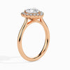 Jewelove™ Rings Women's Band only / VS I 30-Pointer Heart Cut Solitaire Halo Diamond 18K Rose Gold Ring JL AU 19028R