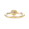 Jewelove™ Rings Women's Band only / VS I 30-Pointer Heart Cut Solitaire Halo Diamond Shank 18K Yellow Gold Ring JL AU 1251Y