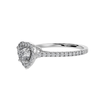 Jewelove™ Rings I VS / Women's Band only 30-Pointer Heart Cut Solitaire Halo Diamond Shank Platinum Ring JL PT 1289