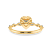 Jewelove™ Rings Women's Band only / VS I 30-Pointer Heart Cut Solitaire Halo Diamonds with Marquise Diamonds Accents 18K Yellow Gold Ring JL AU 1273Y