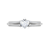 Jewelove™ Rings I VS / Women's Band only 30-Pointer Heart Cut Solitaire Split Diamond Shank Platinum Ring JL PT RP HS 187