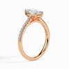 Jewelove™ Rings Women's Band only / VS I 30-Pointer Marquise Cut Solitaire Diamond Shank 18K Rose Gold Ring JL AU 19019R
