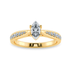 Jewelove™ Rings Women's Band only / VS I 30-Pointer Marquise Cut Solitaire Diamond Shank 18K Yellow Gold Ring JL AU 1282Y