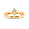 Jewelove™ Rings Women's Band only / VS I 30-Pointer Marquise Cut Solitaire Diamond Shank 18K Yellow Gold Ring JL AU 1282Y