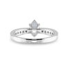 Jewelove™ Rings I VS / Women's Band only 30-Pointer Marquise Cut Solitaire Diamond Shank Platinum Ring JL PT 1282