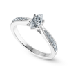 Jewelove™ Rings I VS / Women's Band only 30-Pointer Marquise Cut Solitaire Diamond Shank Platinum Ring JL PT 1282