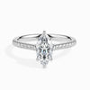 Jewelove™ Rings I VS / Women's Band only 30-Pointer Marquise Cut Solitaire Diamond Shank Platinum Ring JL PT 19019