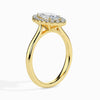 Jewelove™ Rings Women's Band only / VS I 30-Pointer Marquise Cut Solitaire Halo Diamond 18K Yellow Gold Ring JL AU 19029Y