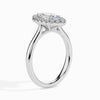 Jewelove™ Rings I VS / Women's Band only 30-Pointer Marquise Cut Solitaire Halo Diamond Platinum Ring JL PT 19029