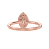 Jewelove™ Rings Women's Band only / VS I 30-Pointer Marquise Cut Solitaire Halo Diamond Shank 18K Rose Gold Ring JL AU 1290R
