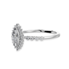 Jewelove™ Rings I VS / Women's Band only 30-Pointer Marquise Cut Solitaire Halo Diamond Shank Platinum Ring JL PT 1254