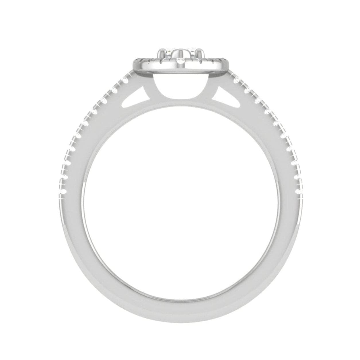 Jewelove™ Rings I VS / Women's Band only 30-Pointer Marquise Cut Solitaire Halo Diamond Shank Platinum Ring JL PT RH MQ 122