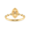 Jewelove™ Rings Women's Band only / VS I 30-Pointer Marquise Cut Solitaire Halo Diamonds Accents 18K Yellow Gold Ring JL AU 1274Y