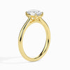 Jewelove™ Rings Women's Band only / VS I 30-Pointer Oval Cut Solitaire 18K Yellow Gold Ring JL AU 19004Y