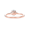 Jewelove™ Rings Women's Band only / VS J 30-Pointer Oval Cut Solitaire Diamond Accents Shank 18K Rose Gold Ring JL AU 1244R