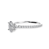 Jewelove™ Rings I VS / Women's Band only 30-Pointer Oval Cut Solitaire Diamond Accents Shank Platinum Ring JL PT 1244