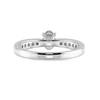 Jewelove™ Rings I VS / Women's Band only 30-Pointer Oval Cut Solitaire Diamond Shank Platinum Ring JL PT 1283