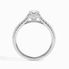 Jewelove™ Rings I VS / Women's Band only 30-Pointer Oval Cut Solitaire Diamond Shank Platinum Ring JL PT 19014