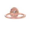Jewelove™ Rings Women's Band only / VS I 30-Pointer Oval Cut Solitaire Double Halo Diamond Shank 18K Rose Gold Ring JL AU 1299R