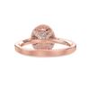 Jewelove™ Rings Women's Band only / VS I 30-Pointer Oval Cut Solitaire Halo Diamond Shank 18K Rose Gold Ring JL AU 1325R