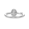 Jewelove™ Rings I VS / Women's Band only 30-Pointer Oval Cut Solitaire Halo Diamond Shank Platinum Ring JL PT 1252