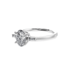 Jewelove™ Rings I VS / Women's Band only 30-Pointer Oval Cut Solitaire with Baguette Diamond Accents Platinum Ring JL PT 1226