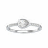 Jewelove™ Rings VS I / Women's Band only 30-Pointer Pear Cut Solitaire Diamond Accents Platinum Ring JL PT 0682