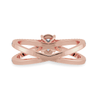 Jewelove™ Rings Women's Band only / VS I 30-Pointer Pear Cut Solitaire Diamond Accents Shank 18K Rose Gold Ring JL AU 1245R
