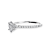 Jewelove™ Rings I VS / Women's Band only 30-Pointer Pear Cut Solitaire Diamond Accents Shank Platinum Ring JL PT 1245