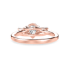 Jewelove™ Rings Women's Band only / VS I 30-Pointer Pear Cut Solitaire Diamond Accents18K Rose Gold Ring JL AU 1235R