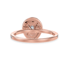 Jewelove™ Rings Women's Band only / VS I 30-Pointer Pear Cut Solitaire Double Halo Diamond Shank 18K Rose Gold Ring JL AU 1300R