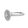 Jewelove™ Rings I VS / Women's Band only 30-Pointer Pear Cut Solitaire Double Halo Diamond Shank Platinum Ring JL PT 1299