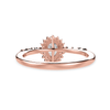 Jewelove™ Rings Women's Band only / VS I 30-Pointer Pear Cut Solitaire Halo Diamond 18K Rose Gold Ring JL AU 1253R