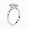 Jewelove™ Rings I VS / Women's Band only 30-Pointer Pear Cut Solitaire Halo Diamond Platinum Ring JL PT 19030