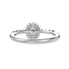Jewelove™ Rings I VS / Women's Band only 30-Pointer Pear Cut Solitaire Halo Diamond Shank Platinum Ring JL PT 1253