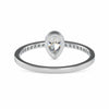 Jewelove™ Rings VS I / Women's Band only 30-Pointer Pear Cut Solitaire Platinum Diamond Shank Ring JL PT 0679