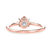 Jewelove™ Rings Women's Band only / VS I 30-Pointer Pear Cut Solitaire with Baguette Diamond Accents 18K Rose Gold Ring JL AU 1227R